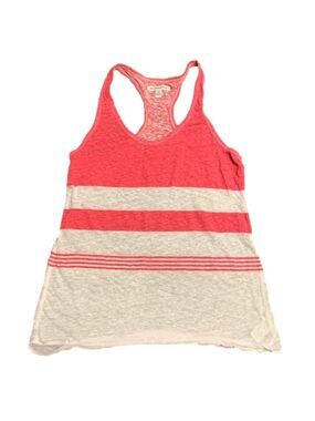 American Eagle Pink & White Racerback Tank Top